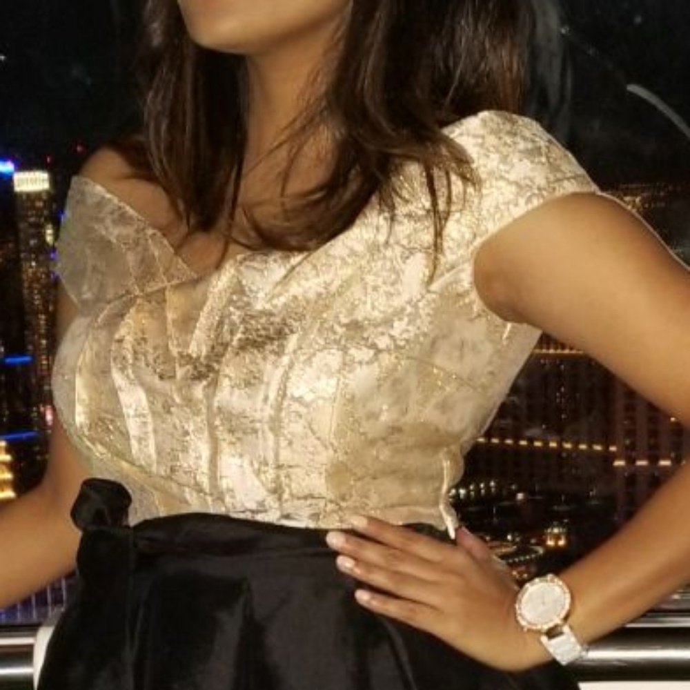 Gold crop top/saree blouse